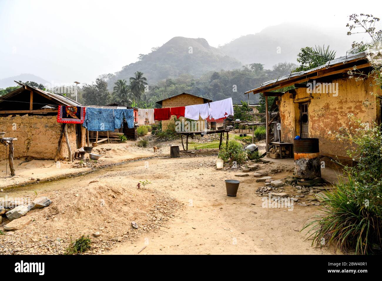Africa, West Africa, Togo, Kpalime. Togolese village on the border with Ghana Stock Photo Alamy