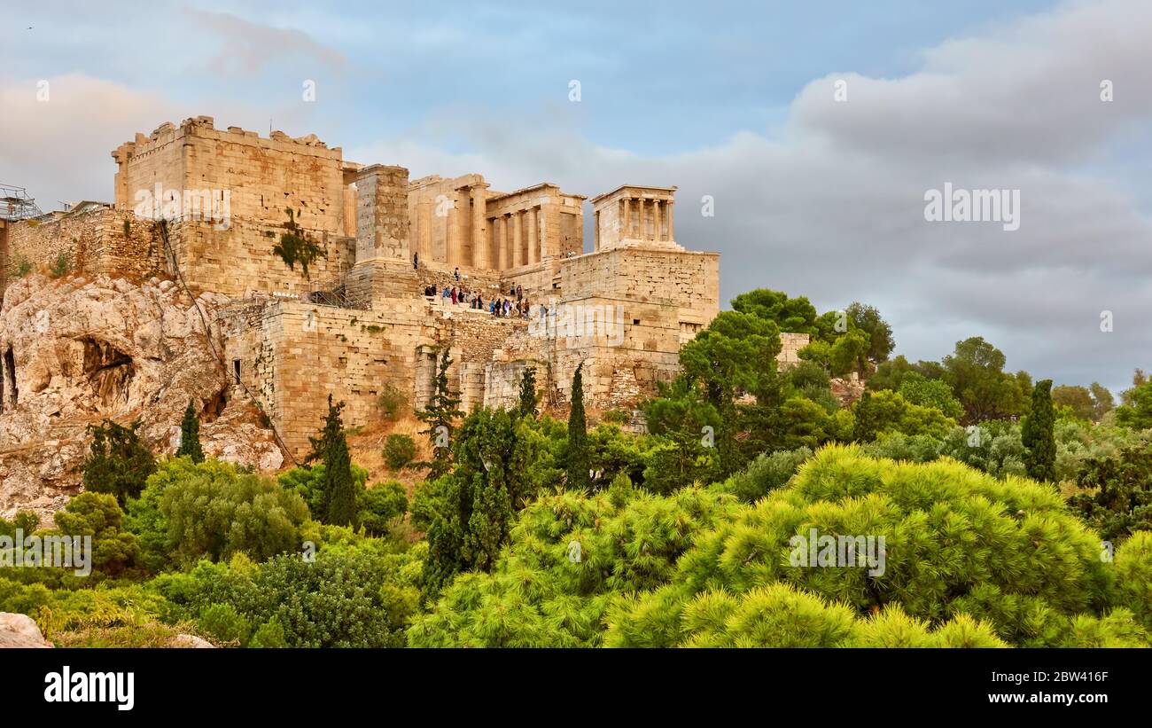 View of the Acropolis in Athens, Greece - Greek landscape Stock Photo
