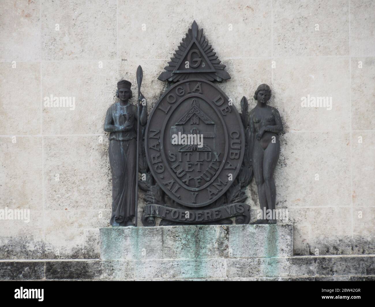 The Masonic Grand Lodge of Cuba in the city of Havana, 508 Avenue Salvador Allende, La Habana. Cuba Stock Photo