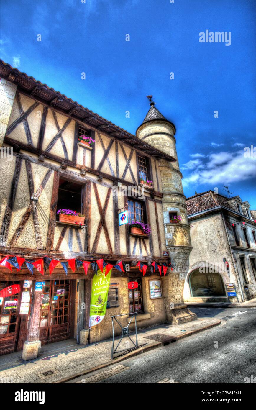 SainteFoylaGrande, France. The turreted 15th century tourist office