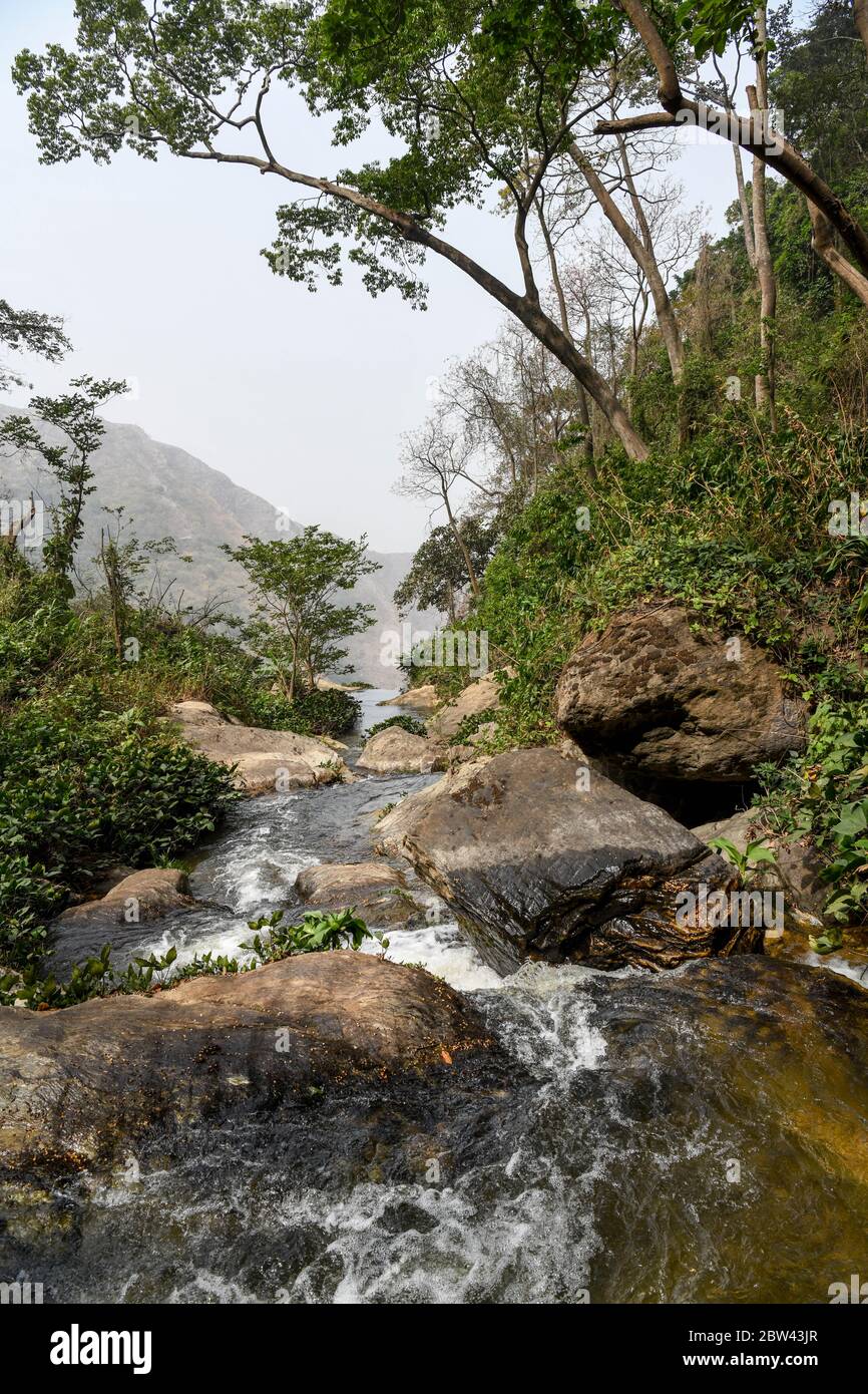 Africa, West Africa, Ghana, Wli Falls. Wli Waterfalls in the middle of the mountains in Ghana. Stock Photo