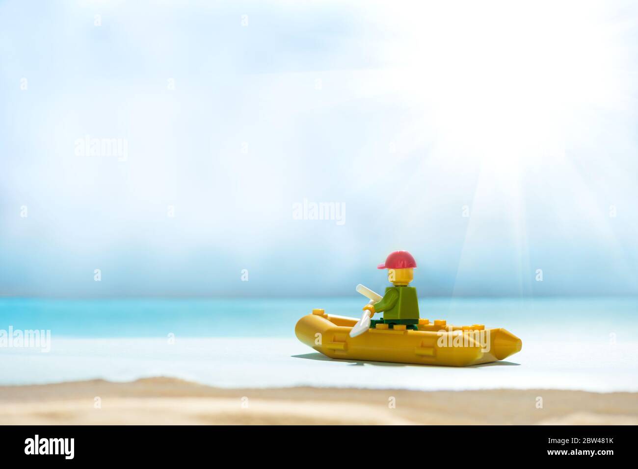 lego yellow boat