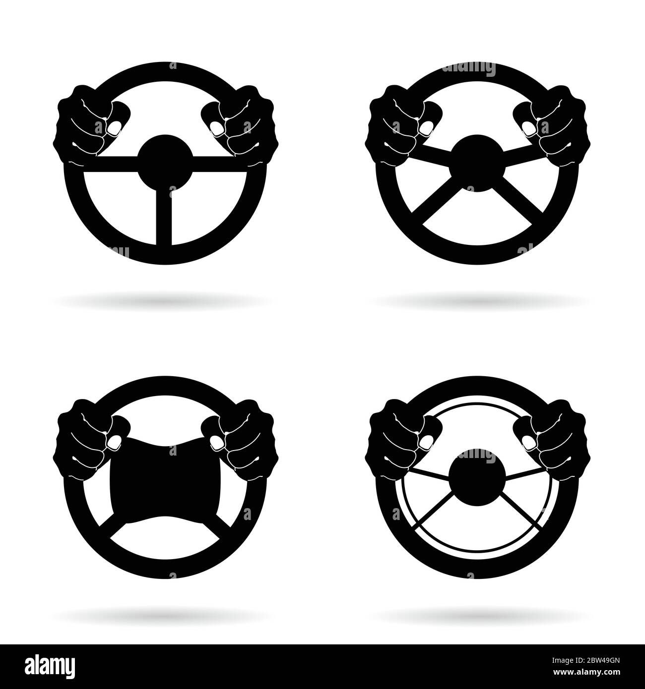 Hands steering wheel car Stock Vector Images Alamy