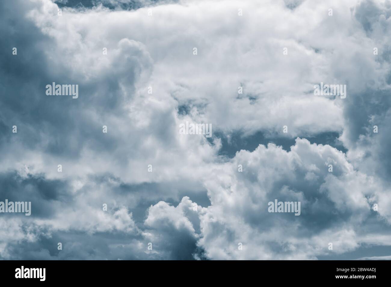 Light cumulus clouds in the blue sky. Toning Classic Blue Stock Photo ...