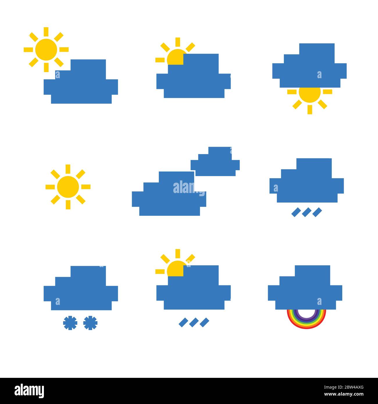 weather icon set color illustration Stock Vector Image & Art - Alamy