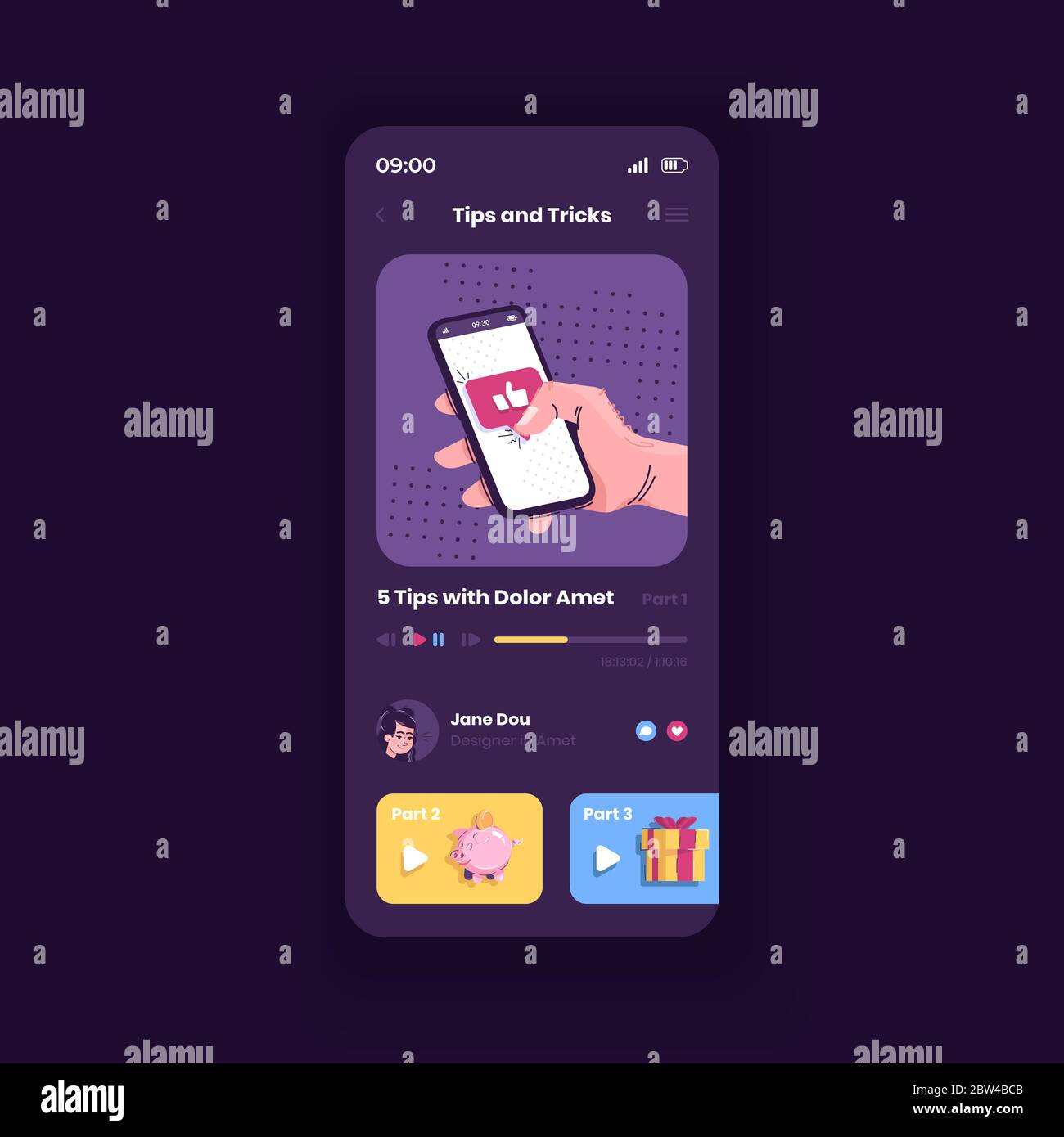 Night club app smartphone interface vector template. Mobile app page white  design layout. Gallery, restaurant, events screen. Flat UI for nightclub ap  Stock Vector Image & Art - Alamy