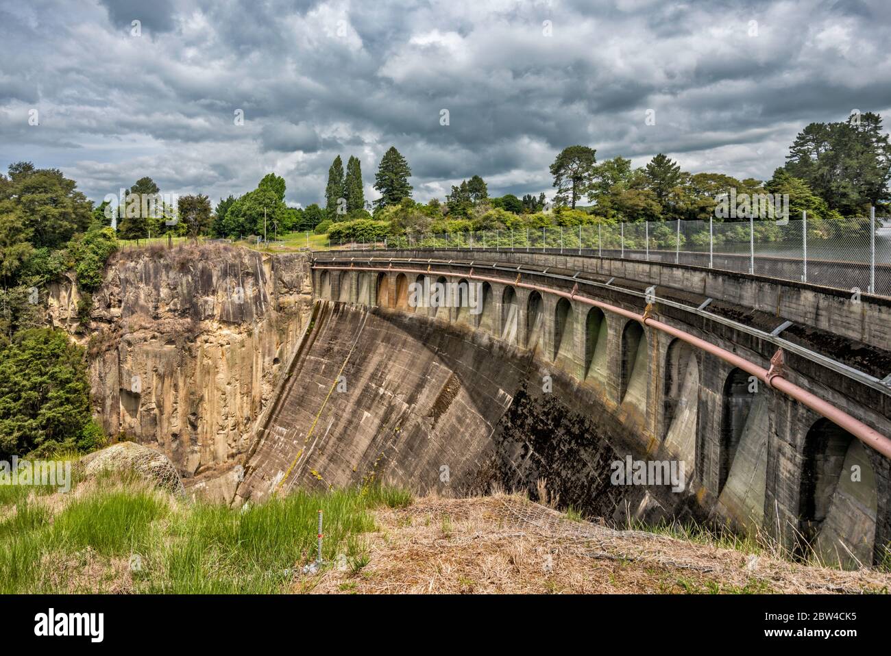 Arapuni Dam at Waikato River, near town of Putaruru, Waikato Region, North Island, New Zealand Stock Photo