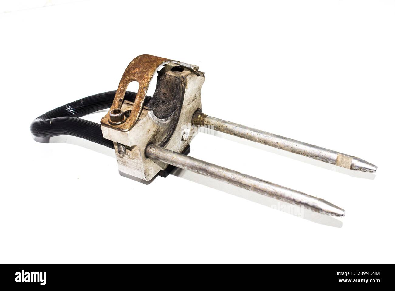 A picture of bike tire lock Stock Photo Alamy