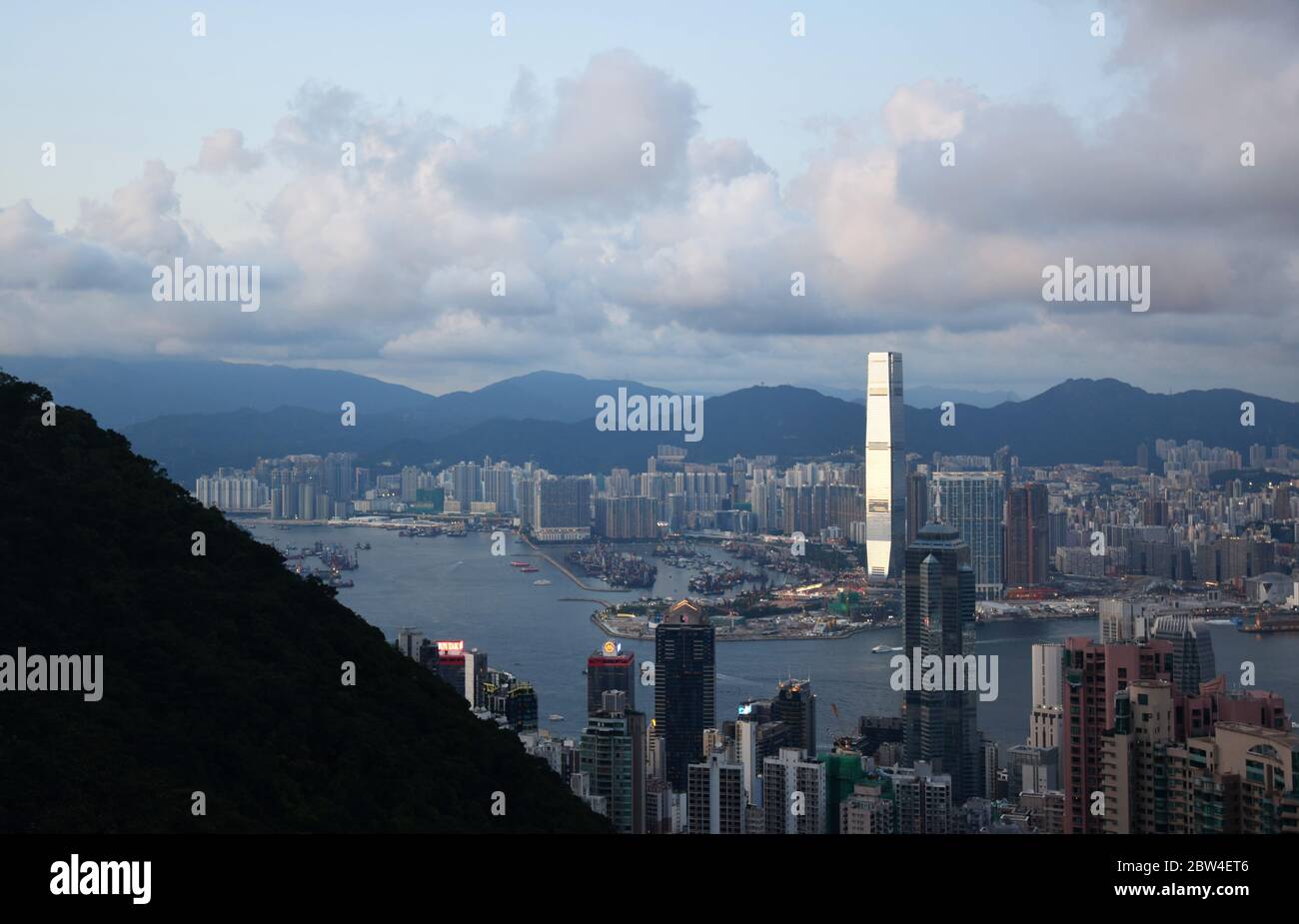 View from the Peak on the Skyline of Hong Kong, China Stock Photo - Alamy
