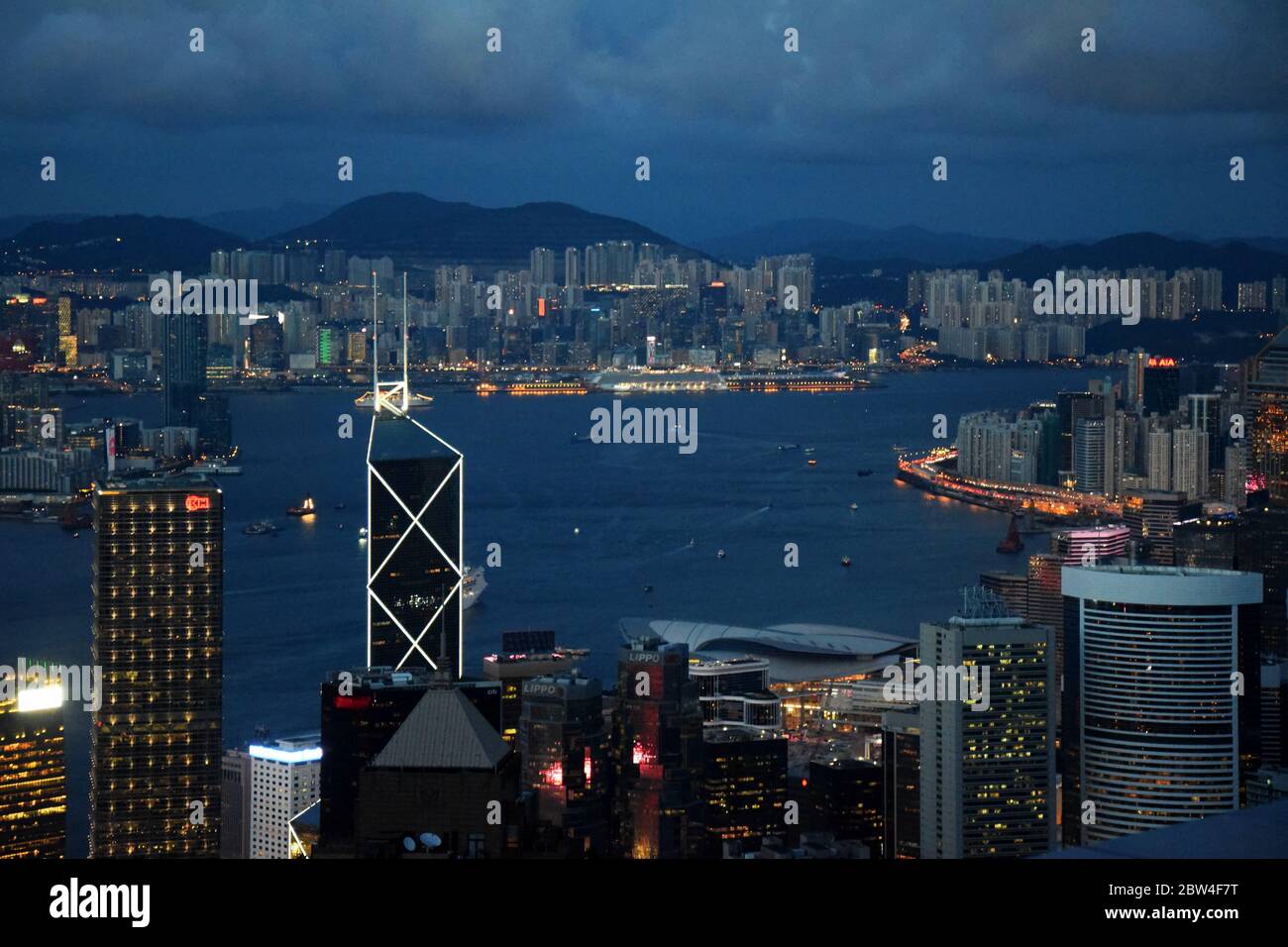 View from the Peak on the Skyline of Hong Kong, China Stock Photo - Alamy