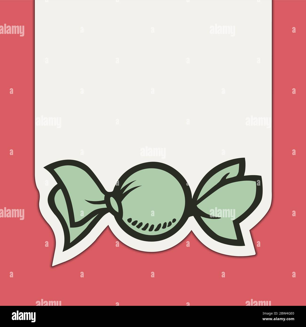 Wrapped candy label design Stock Vector