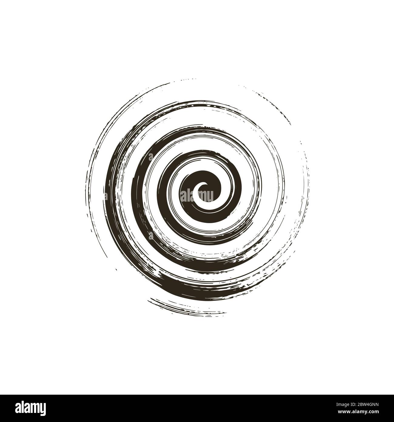 Simil handmade brush spiral vector Stock Vector Image & Art Alamy