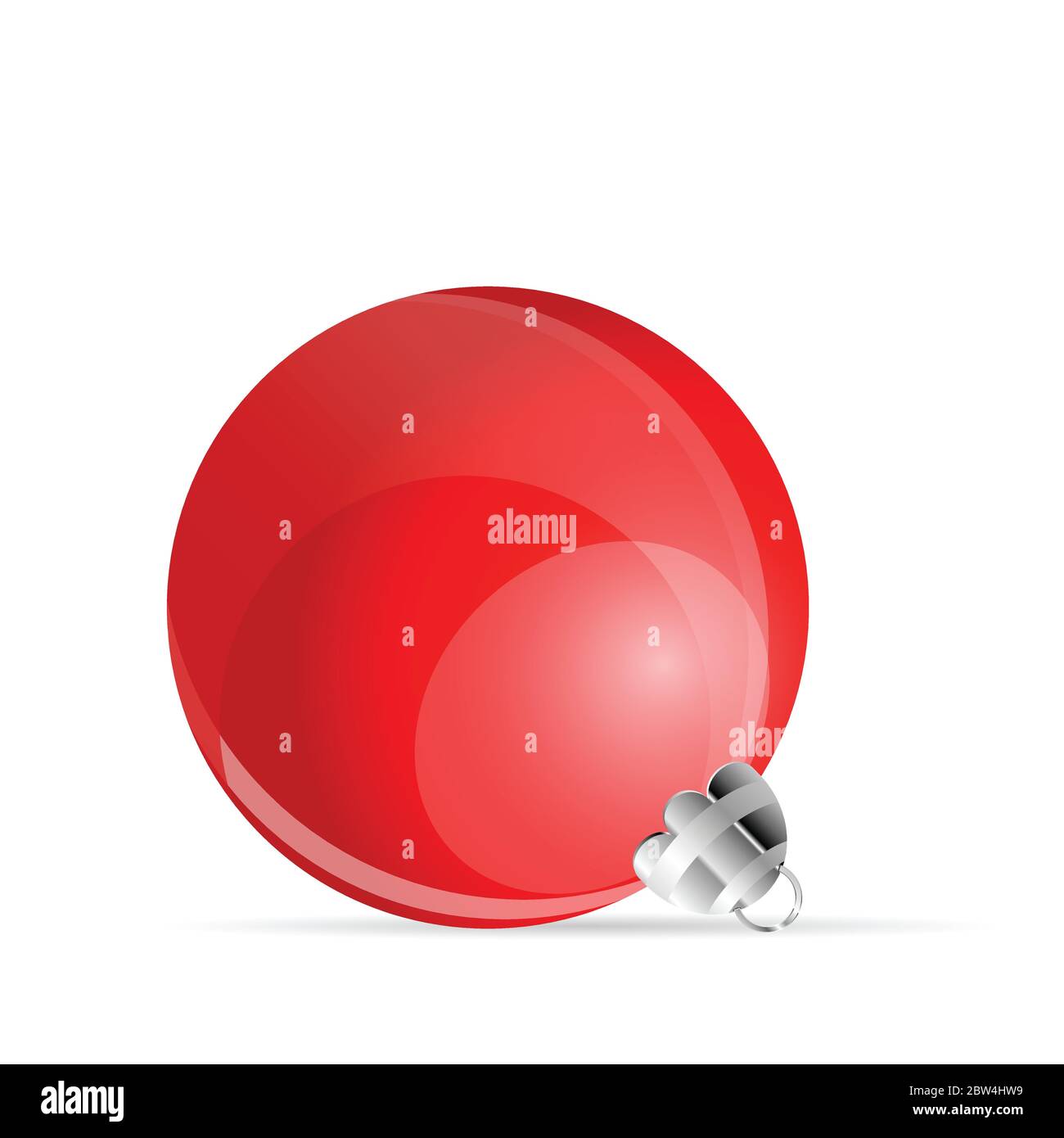 christmas ball red art illustration Stock Vector Image & Art - Alamy