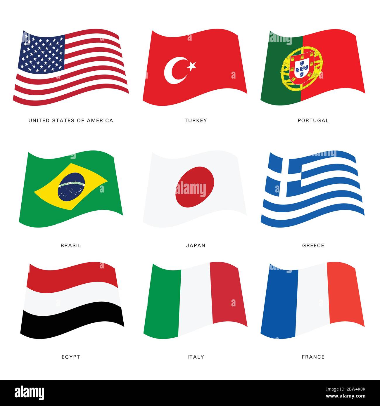 flags of countries set art illustration Stock Vector Image & Art Alamy