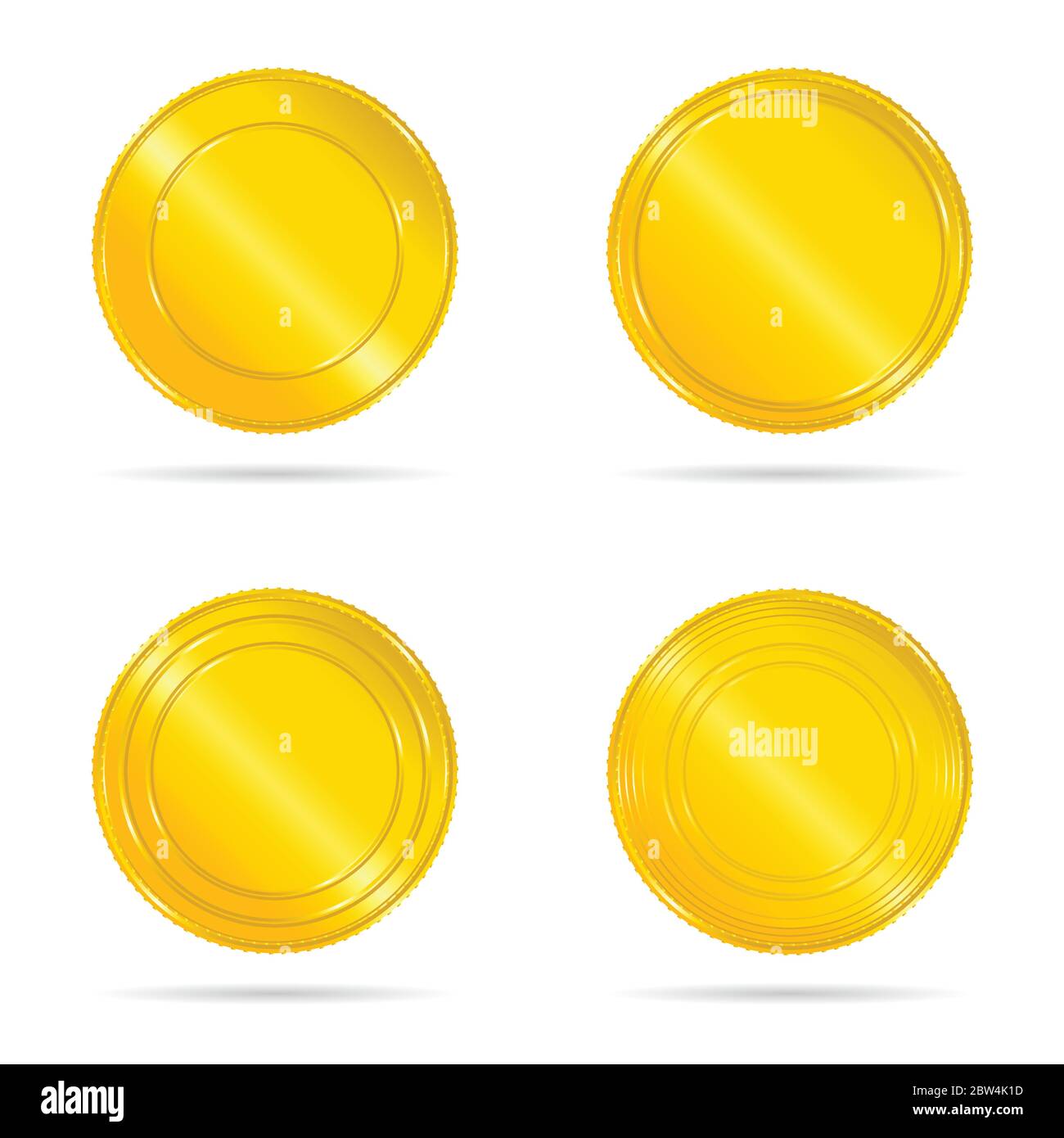 gold seals set illustration on white Stock Vector