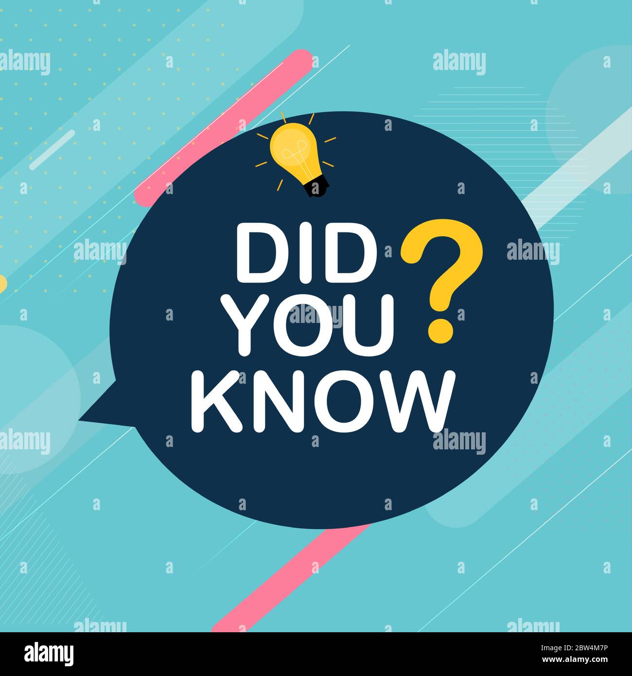 Did you know label sticker with speech bubble and megaphone. Vector Illustration Stock Vector