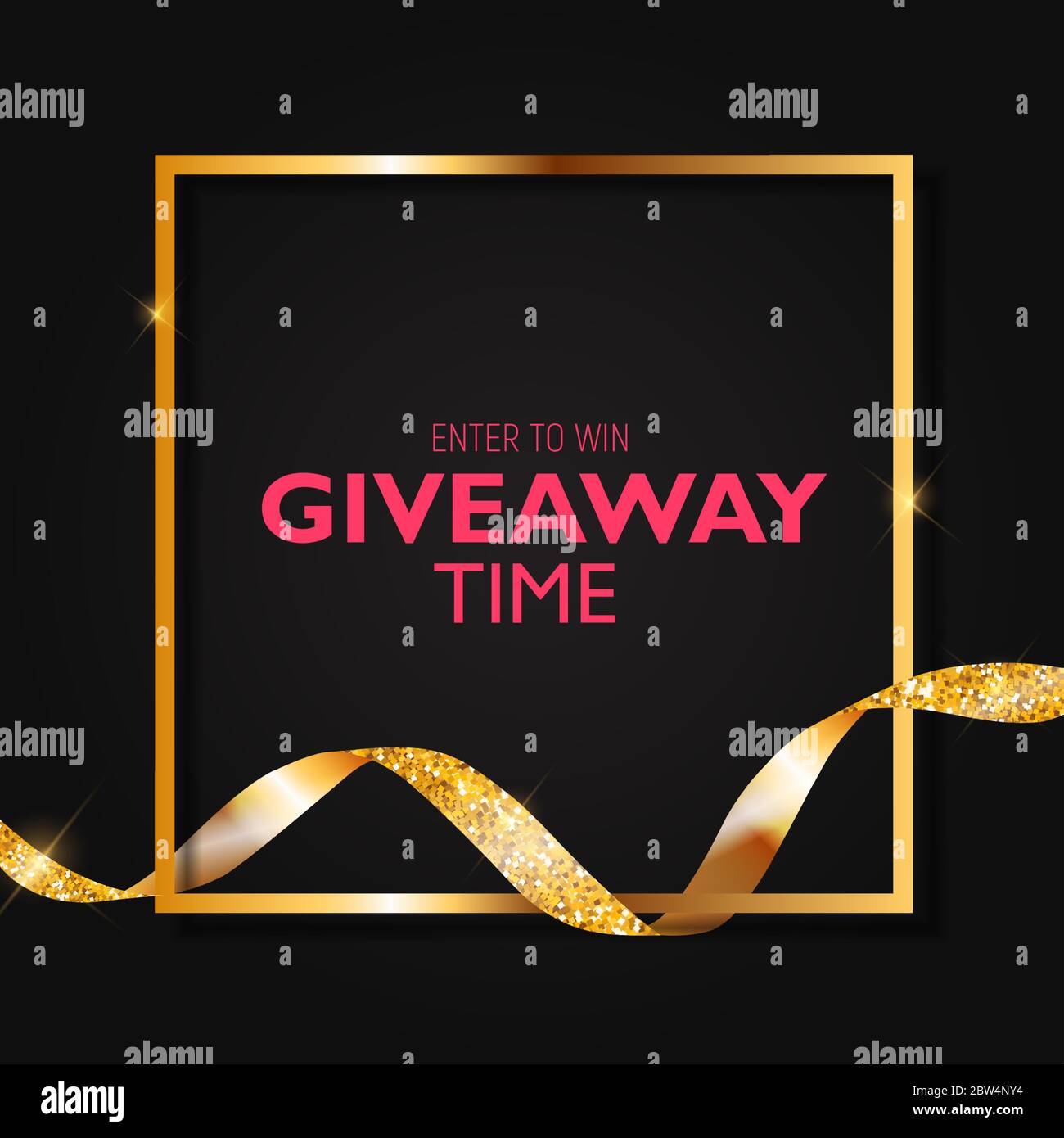 Enter to win. Giveaway time. Vector Illustration Stock Vector