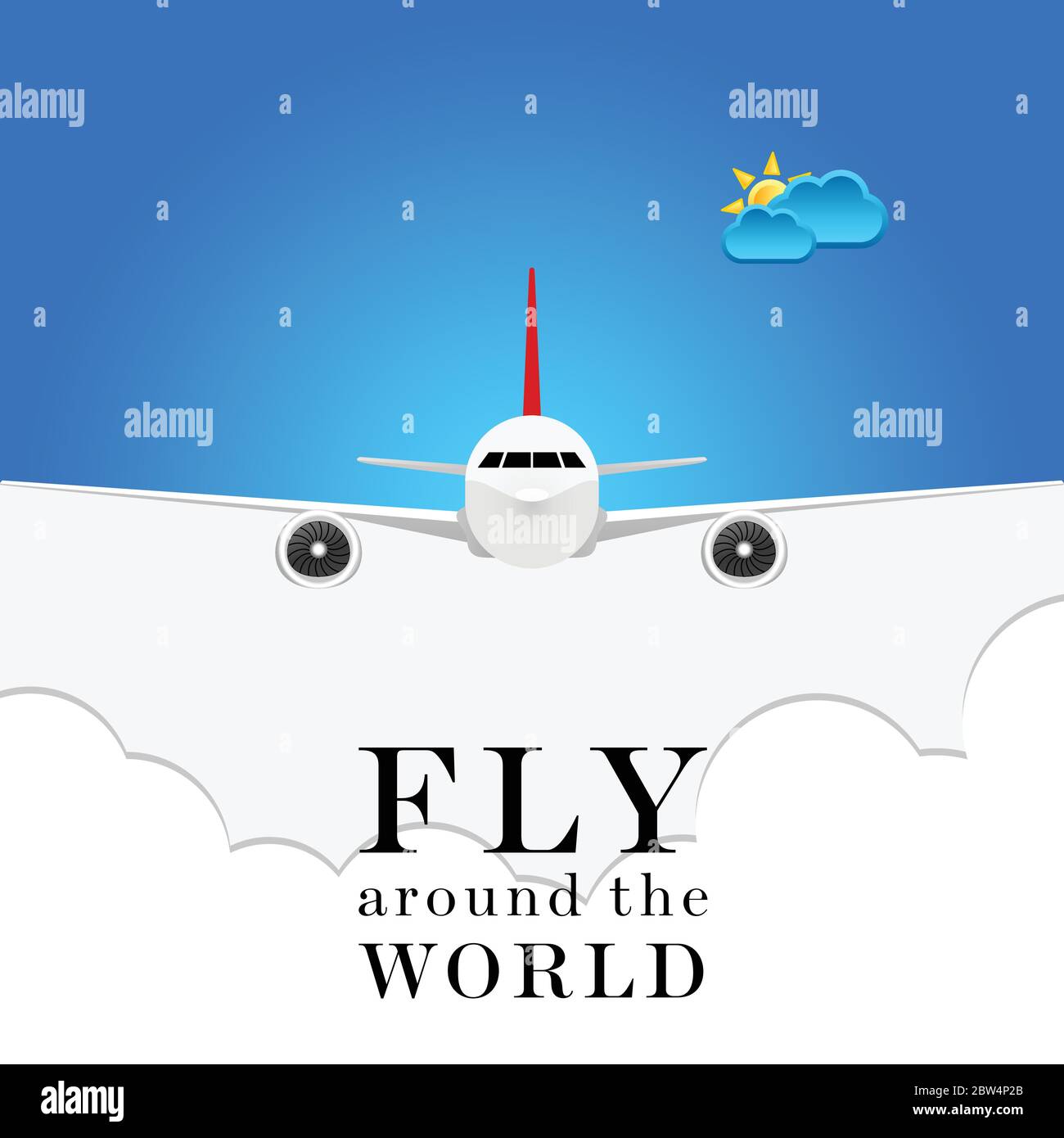 Fly around the world Stock Vector Images - Alamy