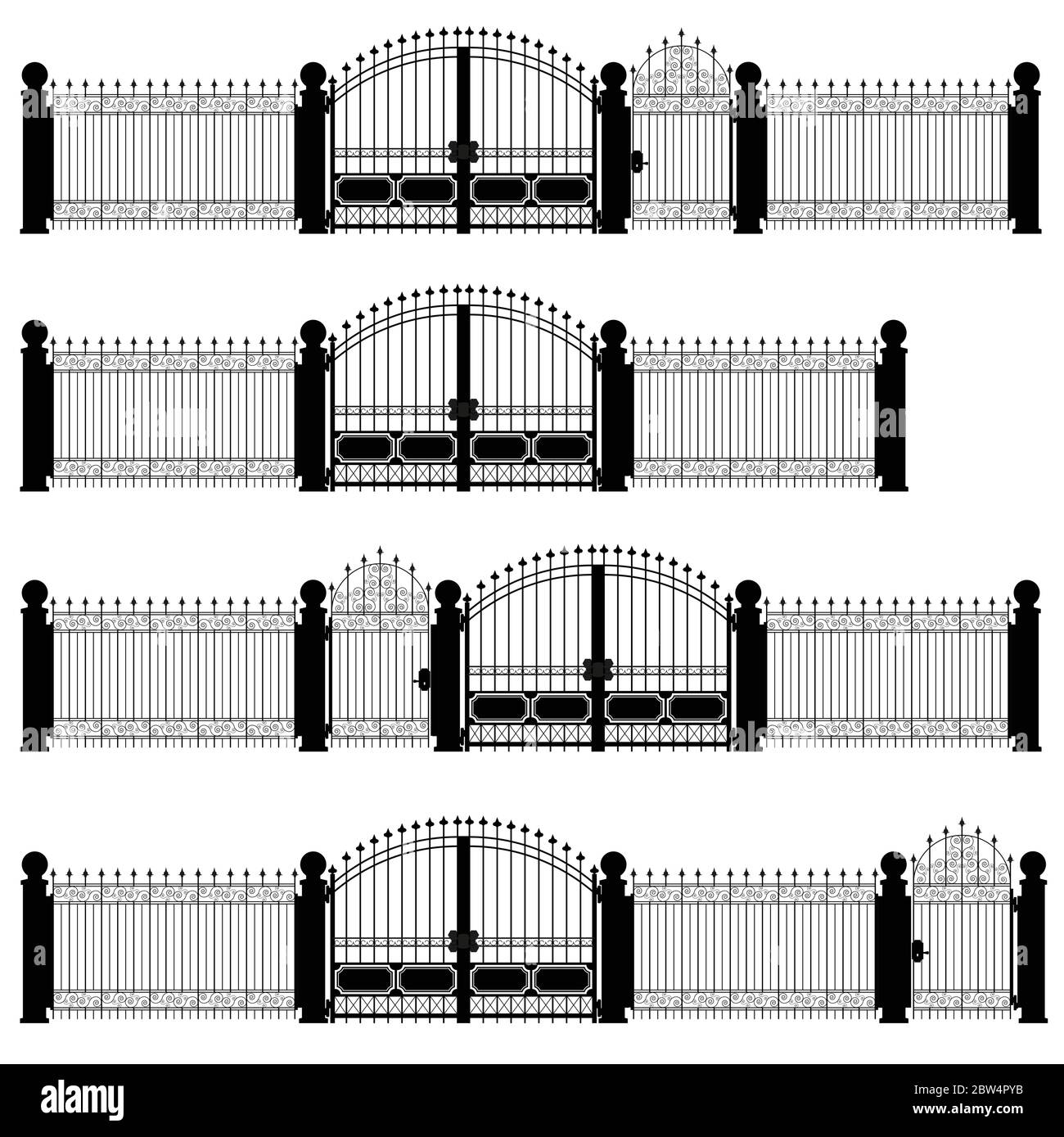 Fence forged Stock Vector Images - Alamy