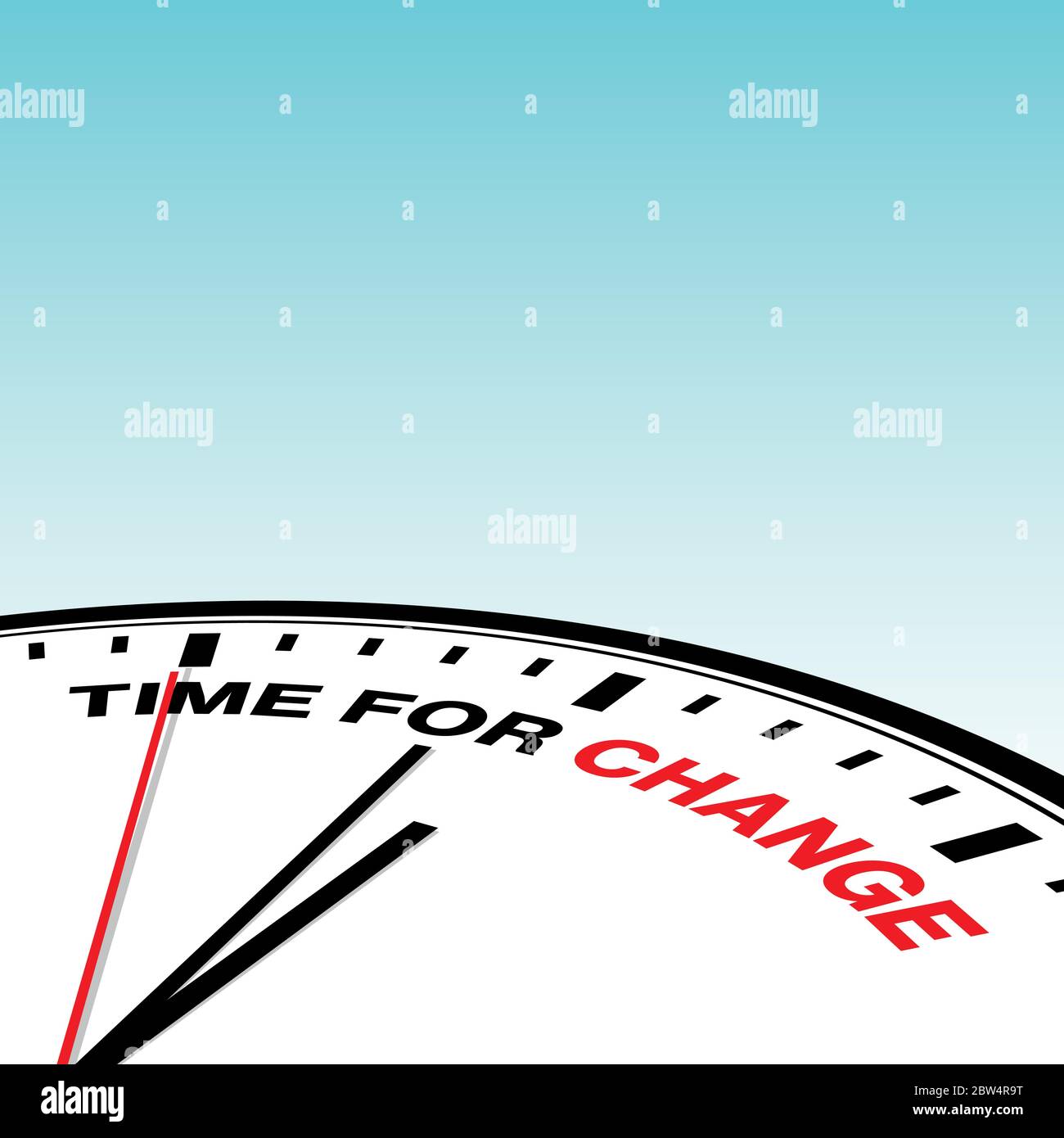 time for change with clock illustration on blue background Stock Vector ...