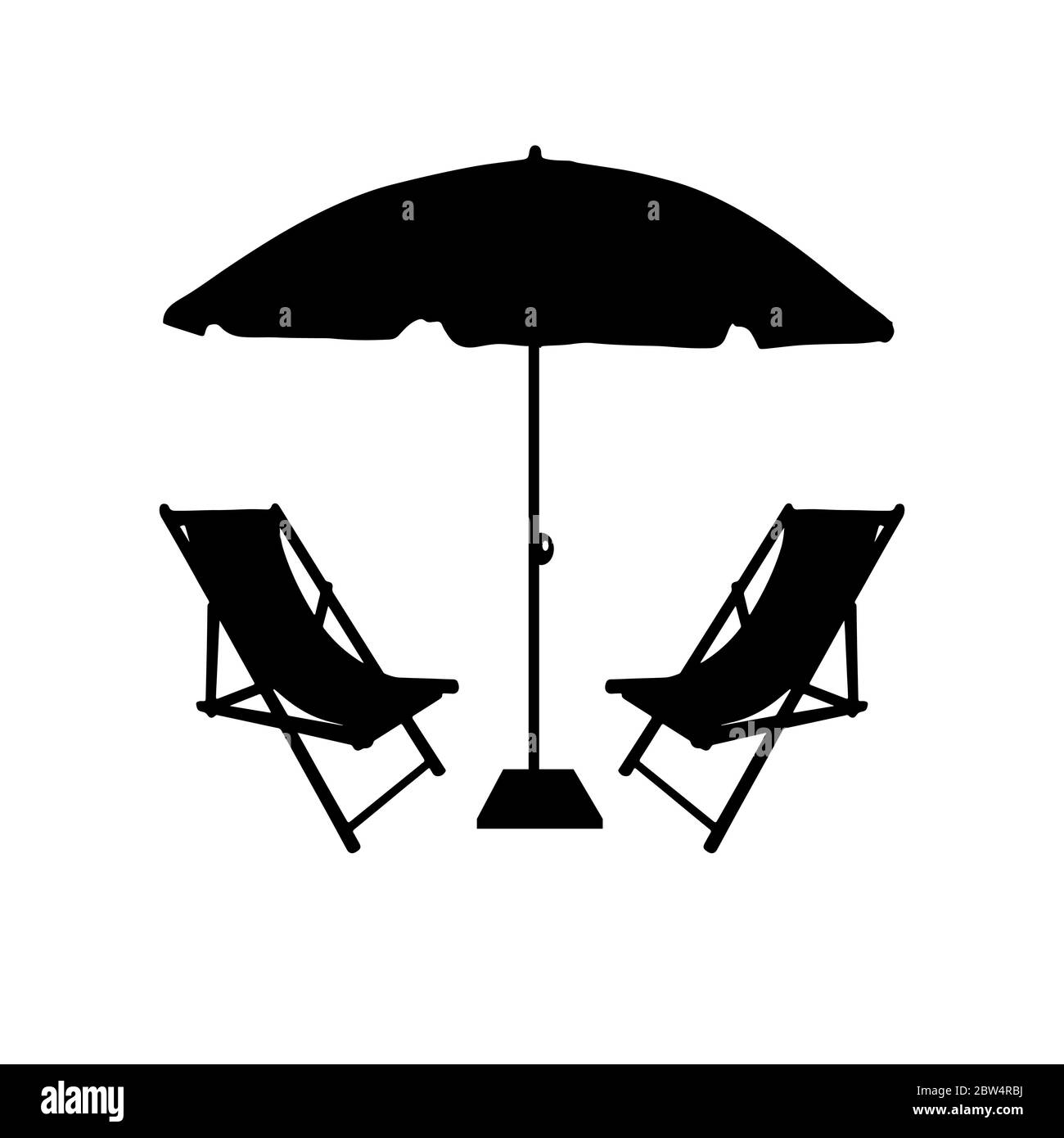 Silhouette Beach Umbrella Icon High Resolution Stock Photography and Images Alamy