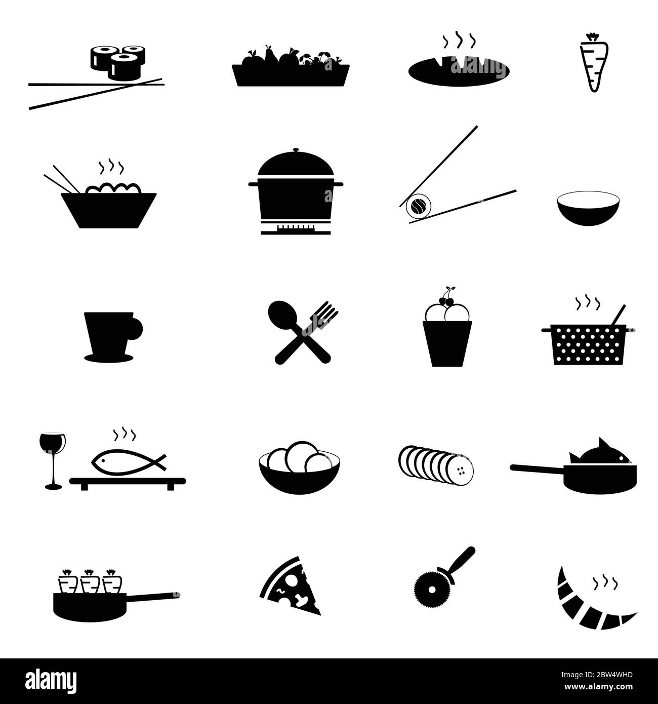 food icon set illustration on white background Stock Vector Image & Art ...