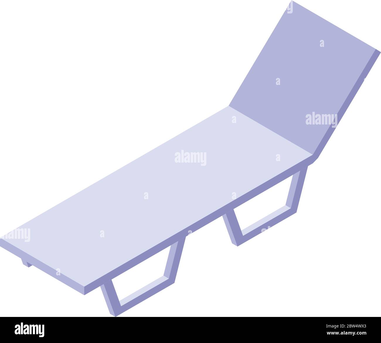Beach chair icon, isometric style Stock Vector