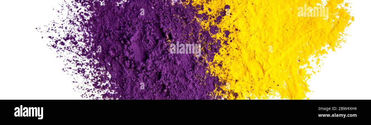Abstract Background Of Purple And Yellow Dry Powder Paints Copy Space In The Center Of The Mixed Dry Paints Stock Photo Alamy