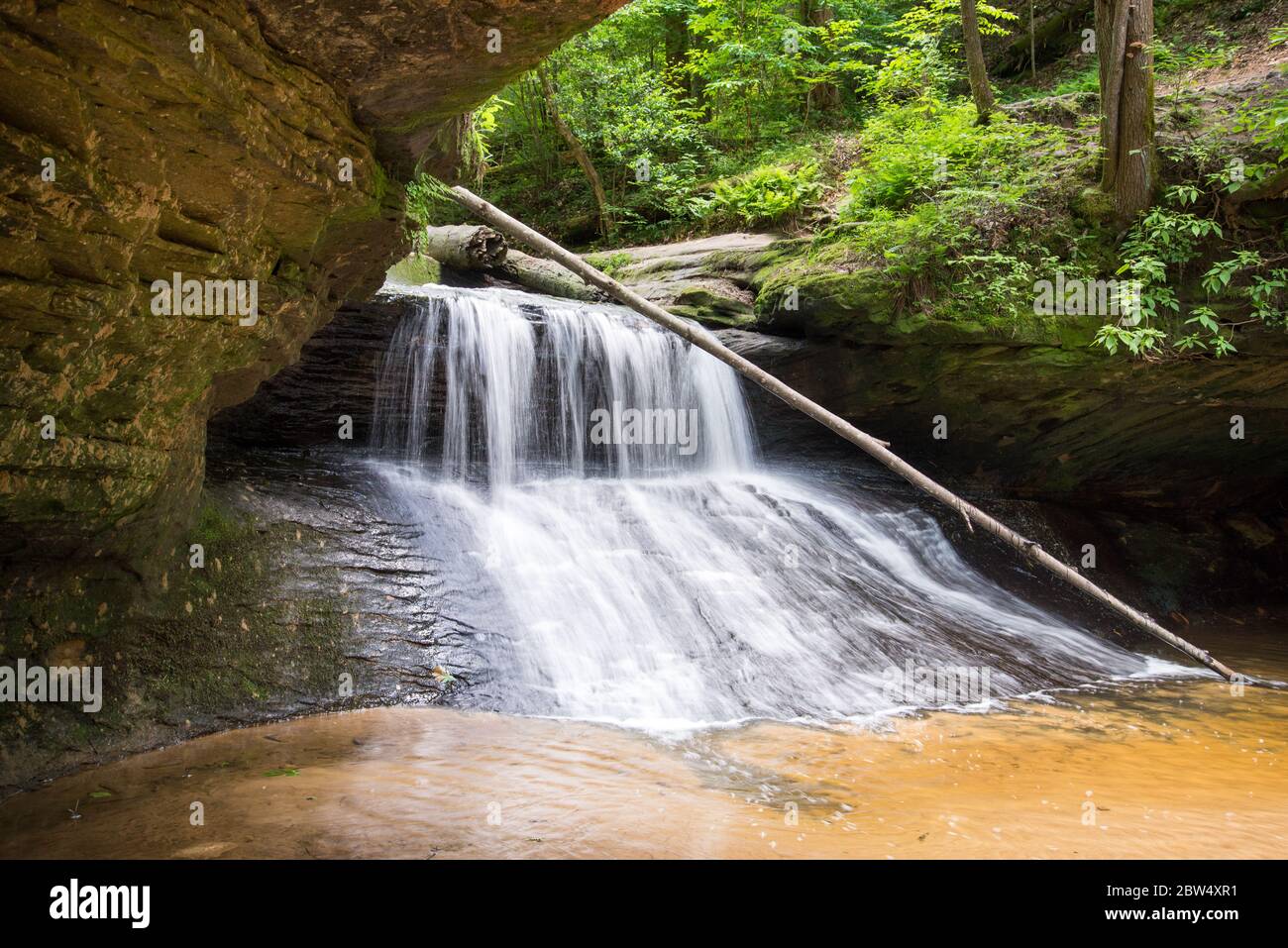Creation Falls in Red River Gorge State Park. Stock Photo