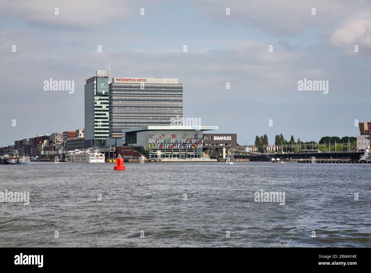 IJ body of water in Amsterdam. Netherlands Stock Photo