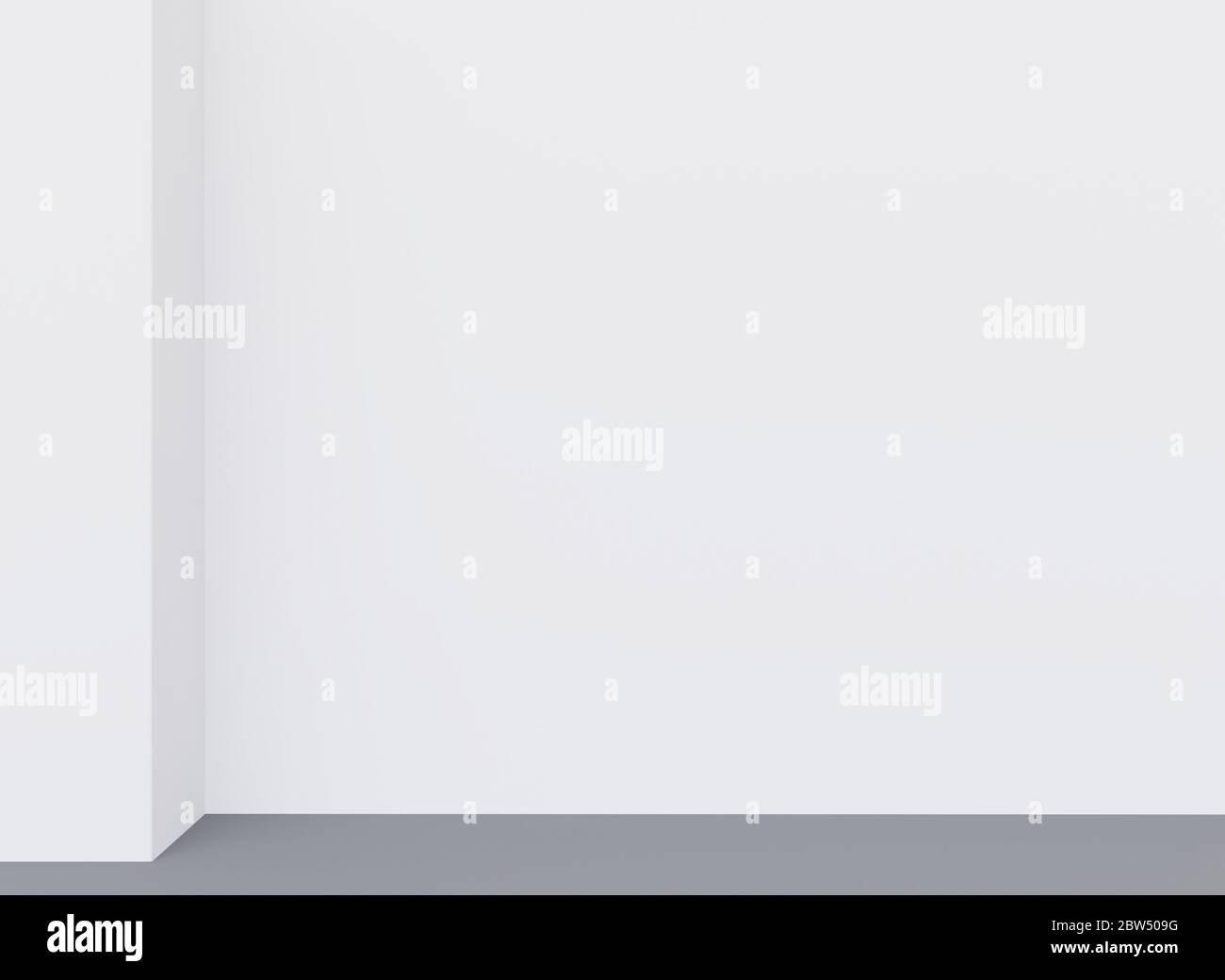 3D rendering minimalist white wall ang gray floor Stock Photo - Alamy
