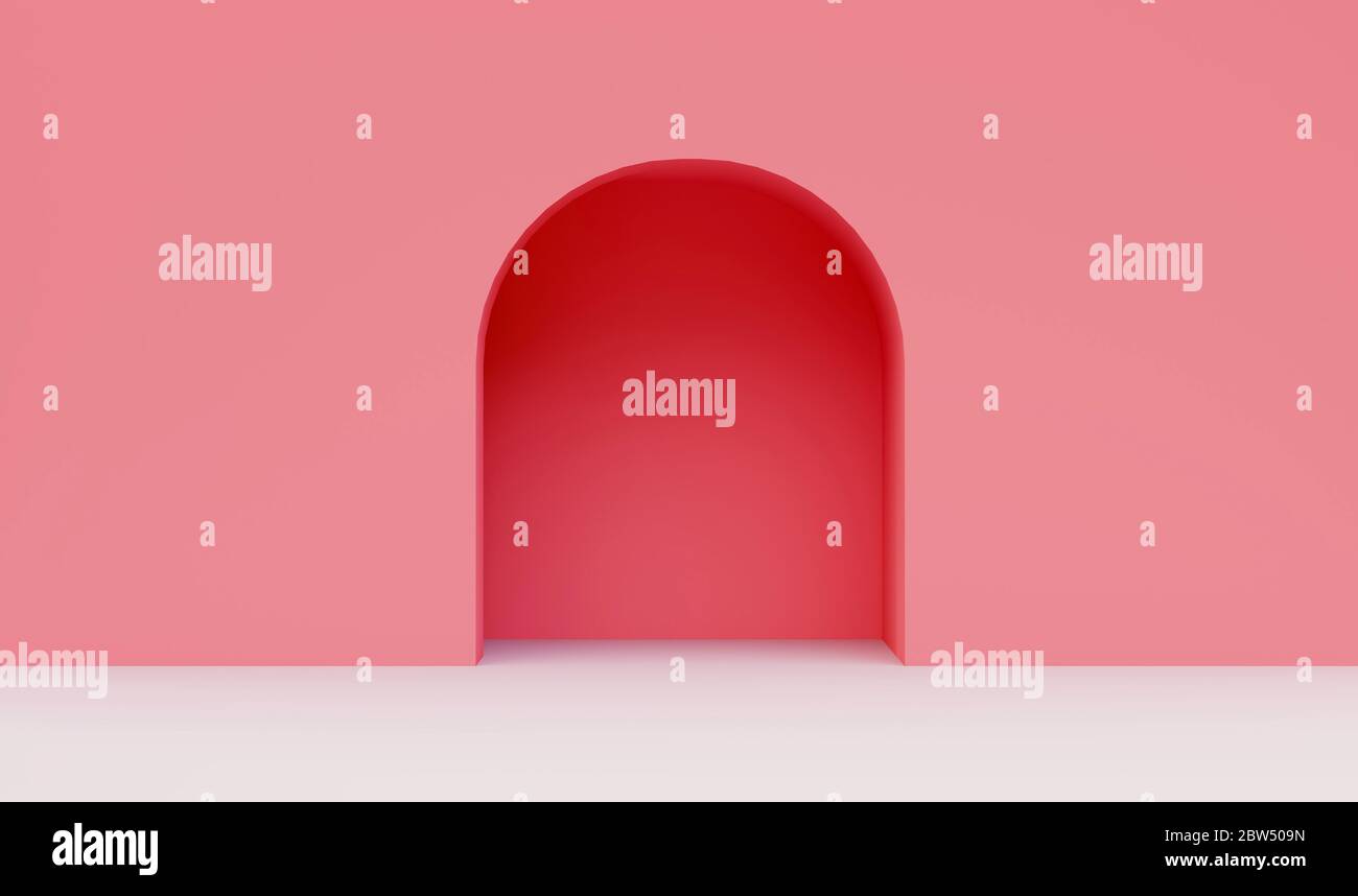 3d rendering Pink minimal wall style,background Stock Photo - Alamy
