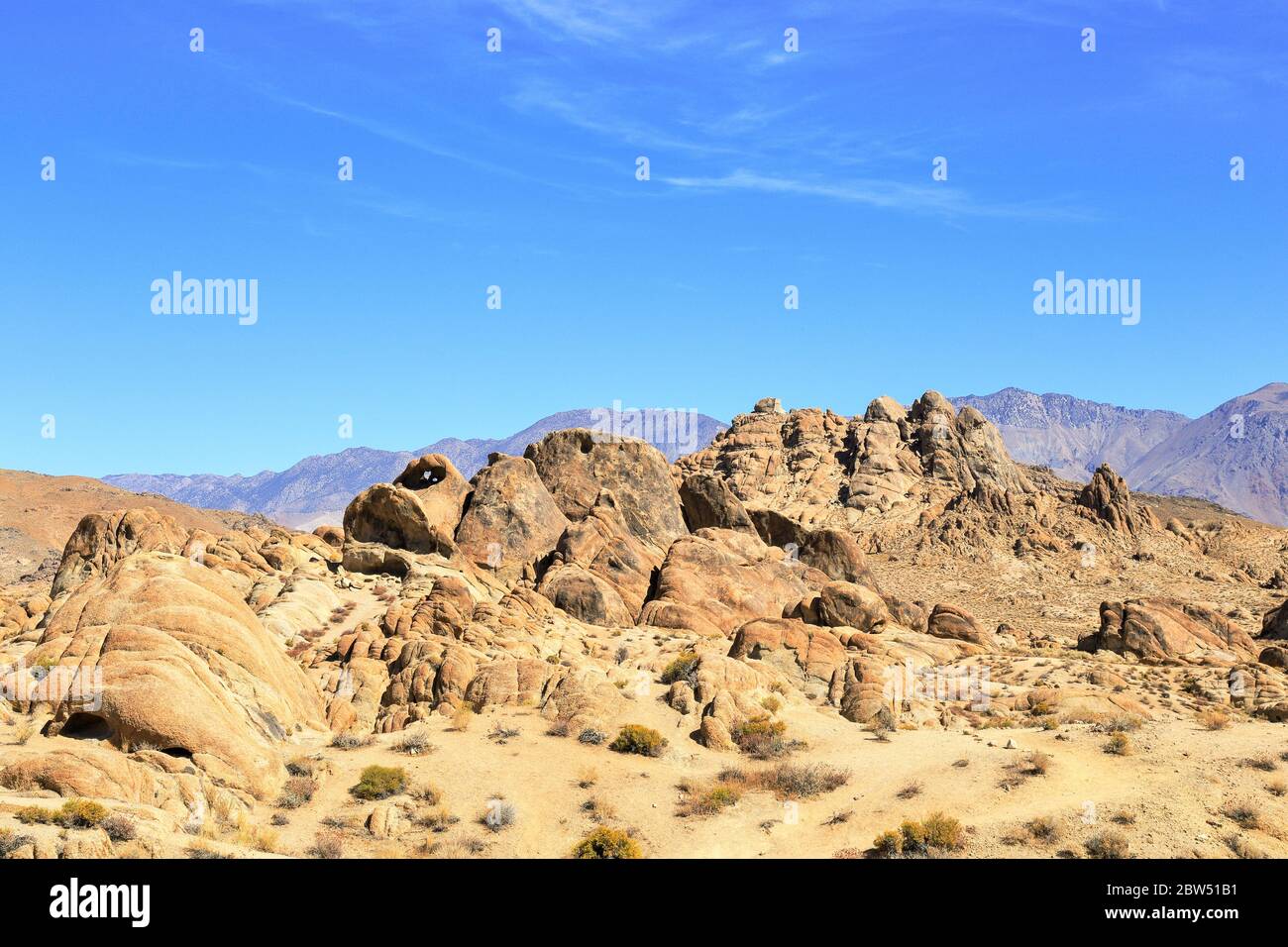 Loop Rocks Nature Arch loop rock from a distance at Alabama Hills in Lone Pine ...
