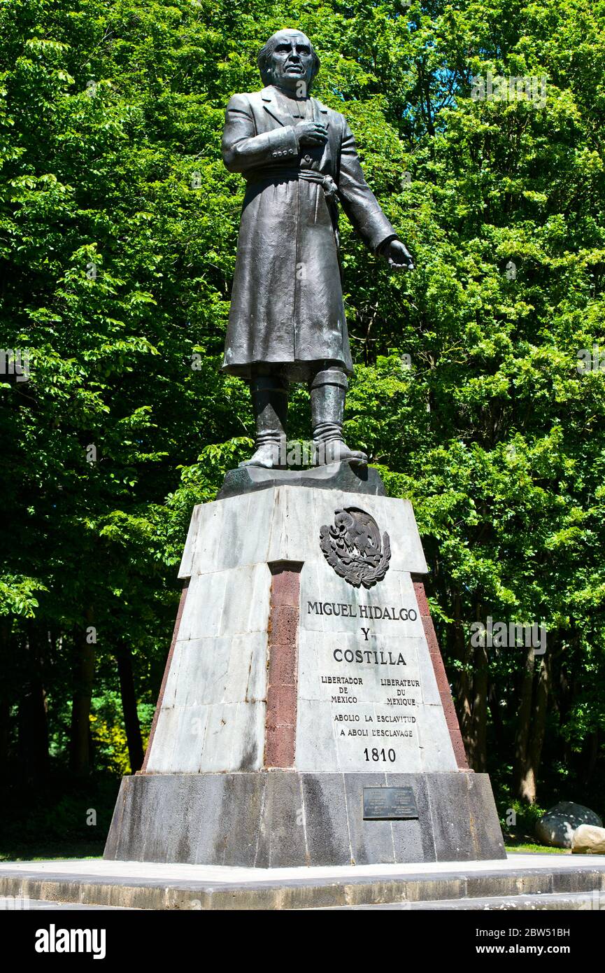 Monument to Miguel Hidalgo y Costilla by Juan Olaguíbel, gift of Mexico to the International Labour Organisation, ILO, Geneva,  Switzerland Stock Photo