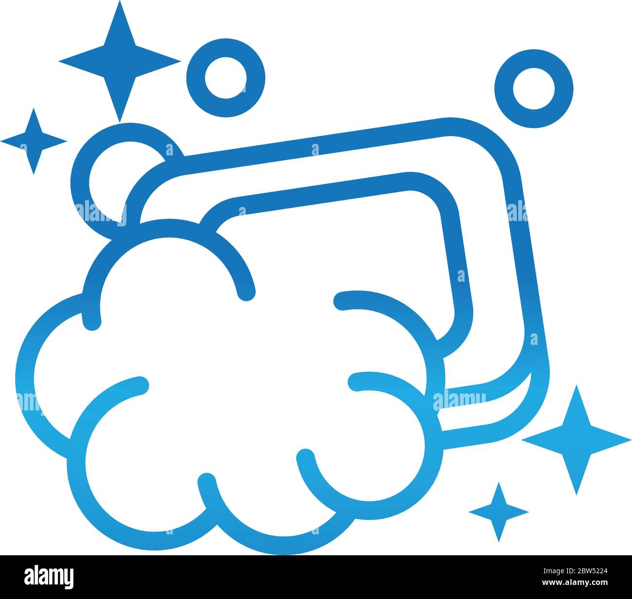 soap foam bubbles hygiene gradient style icon vector illustration Stock ...