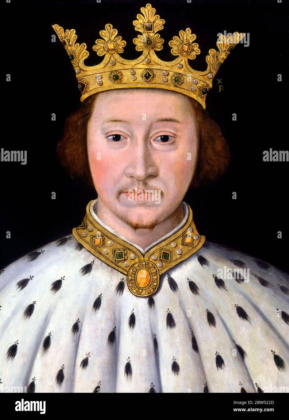 Portrait of King Richard II of England (1367-1400), reigned from 1377-1399 Stock Photo
