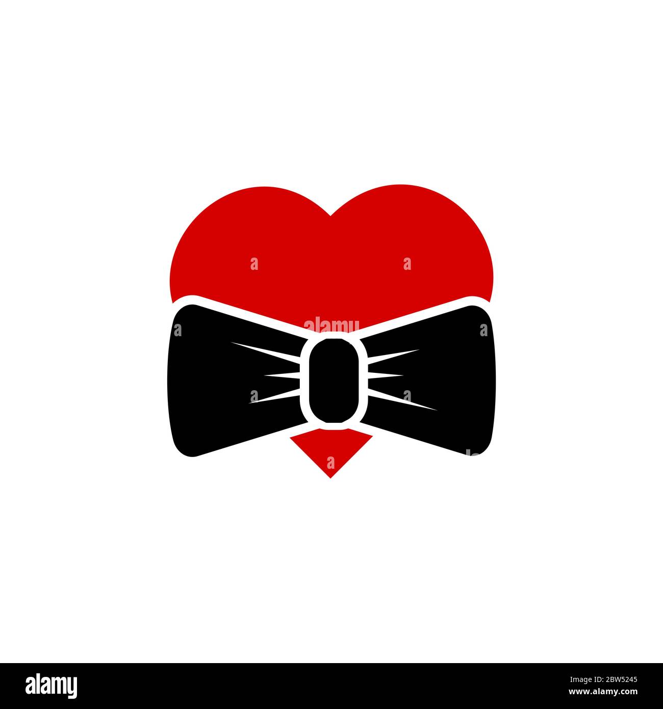 bowtie love vector design template illustration Stock Vector