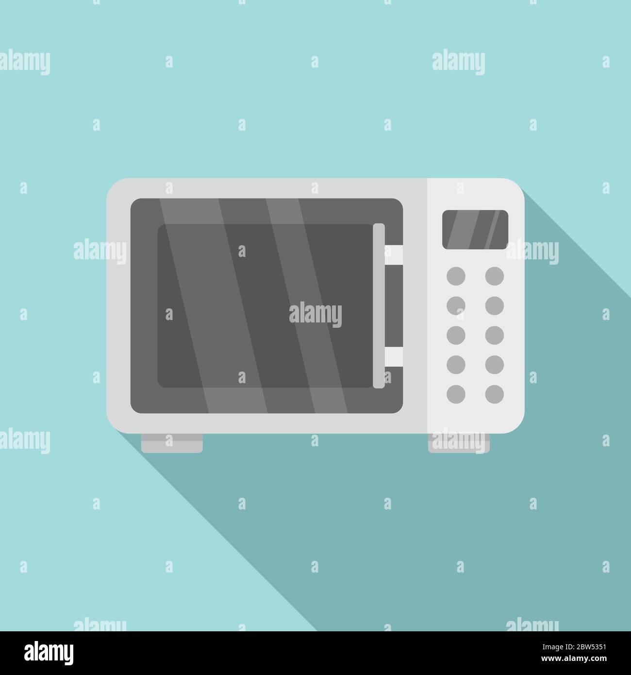 Microwave radiation icon. Flat illustration of microwave radiation