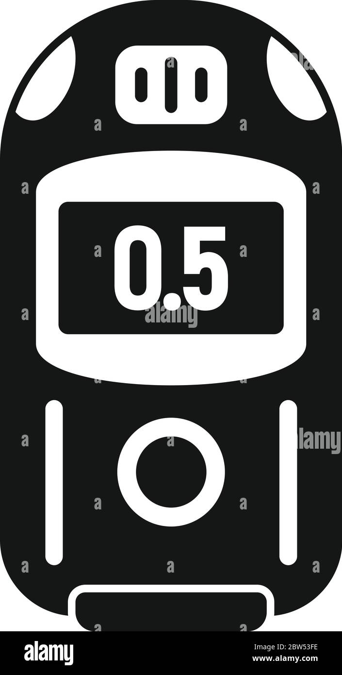 Digital dosimeter icon. Simple illustration of digital dosimeter vector icon for web design isolated on white background Stock Vector