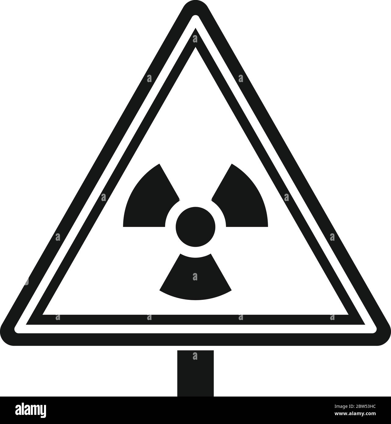 Danger zone caution icon. Simple illustration of danger zone caution