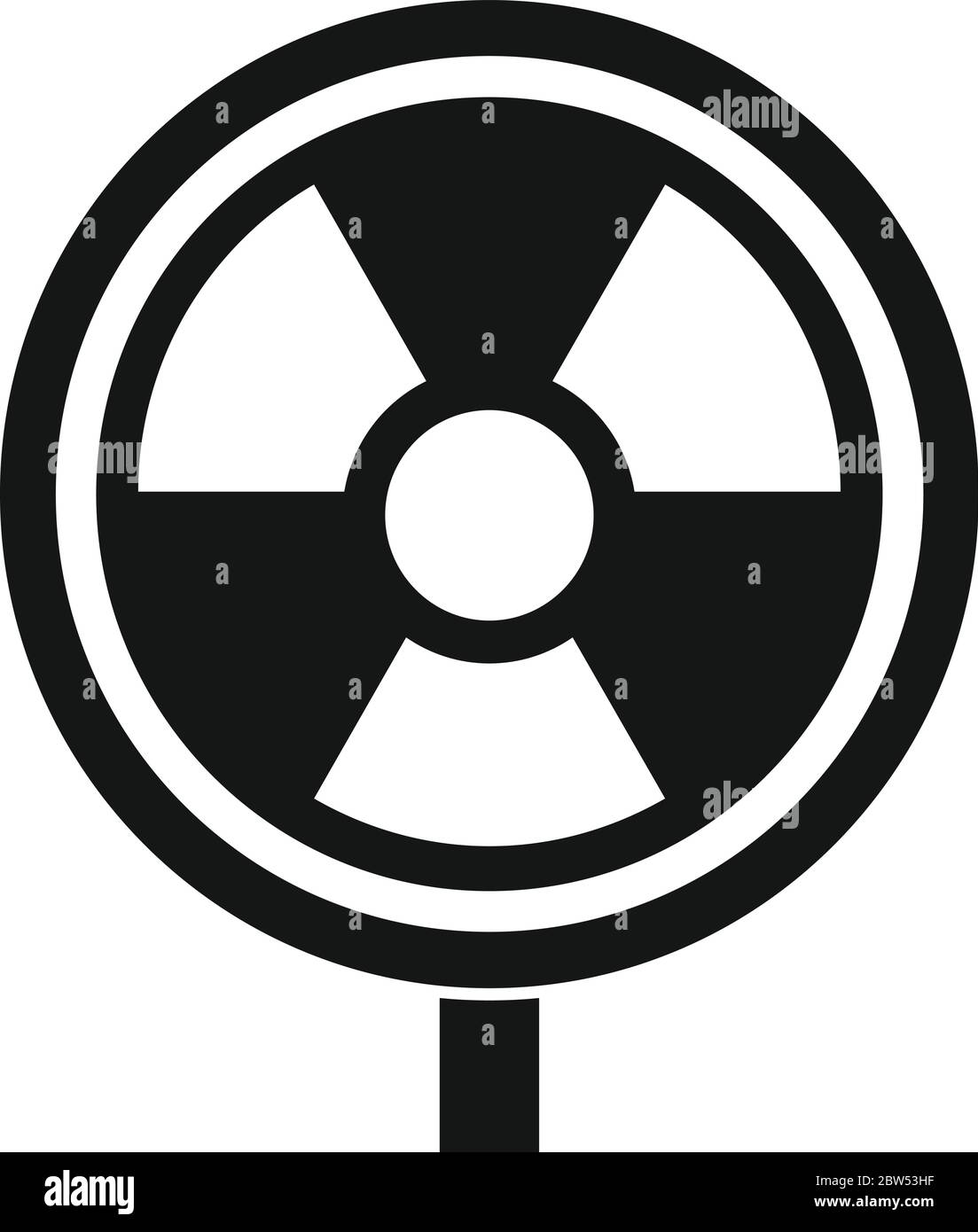 Hazard radiation icon. Simple illustration of hazard radiation vector icon for web design isolated on white background Stock Vector