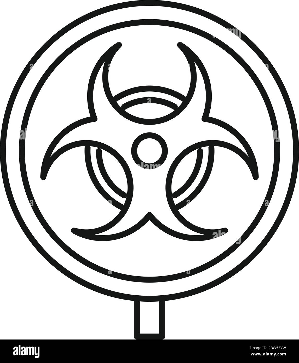 Hazard zone sign icon. Outline hazard zone sign vector icon for web ...