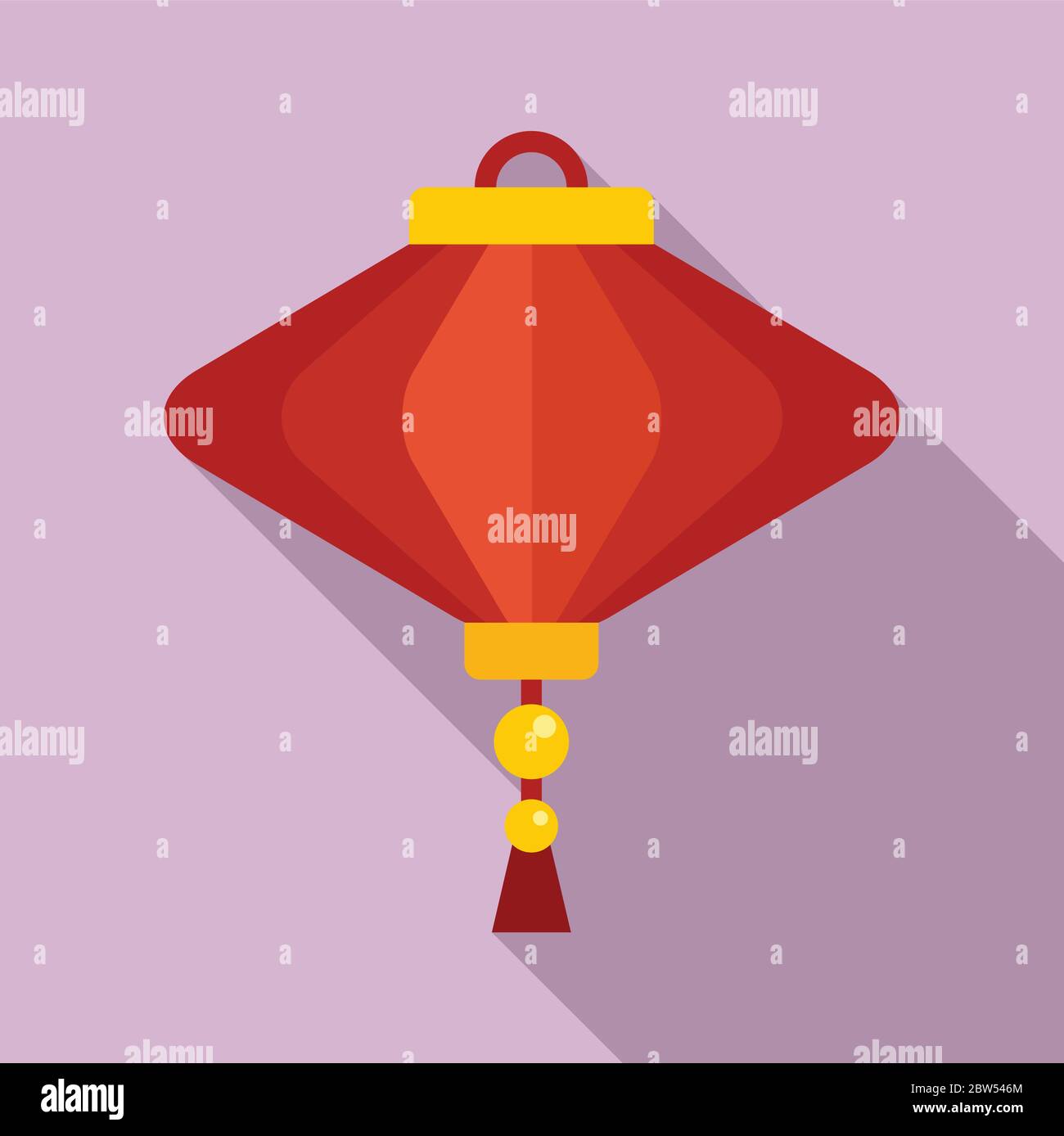 Celebration chinese lantern icon. Flat illustration of celebration ...