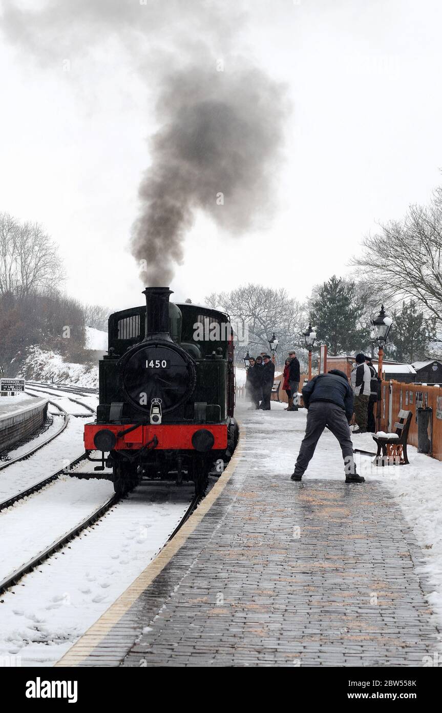 S1450 at Arley Station with an auto train working from Highley. Stock Photo