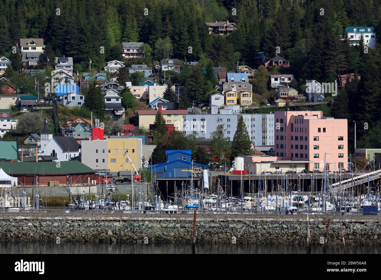 Thomas Basin Boat Harbor, Ketchikan, Alaska, Usa Stock Photo - Alamy