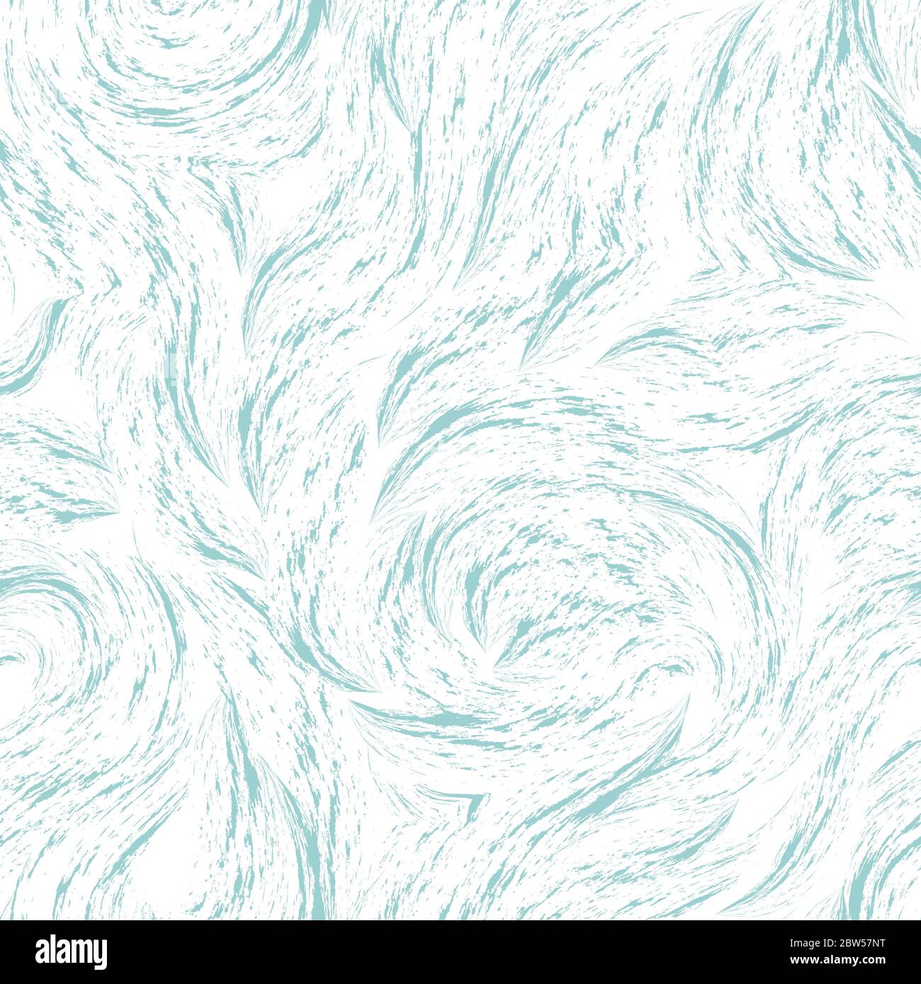 Vector seamless pattern of blue splashes of drops and waves isolated on ...