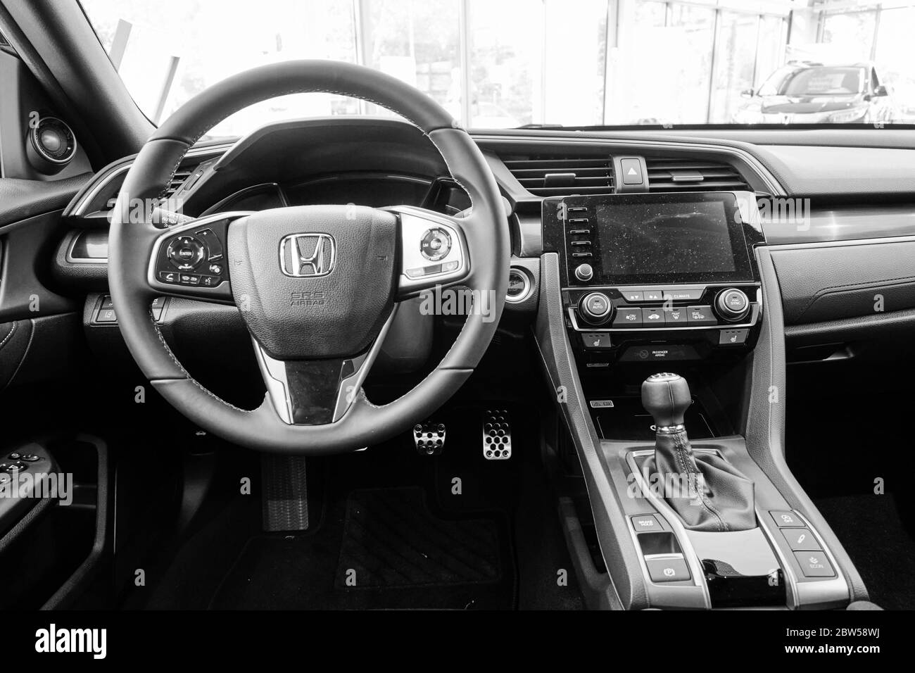 Honda Car Outdoor Black And White Stock Photos Images Alamy
