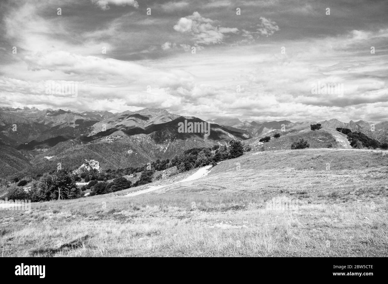 Amazing view summer alpine Black and White Stock Photos & Images - Alamy