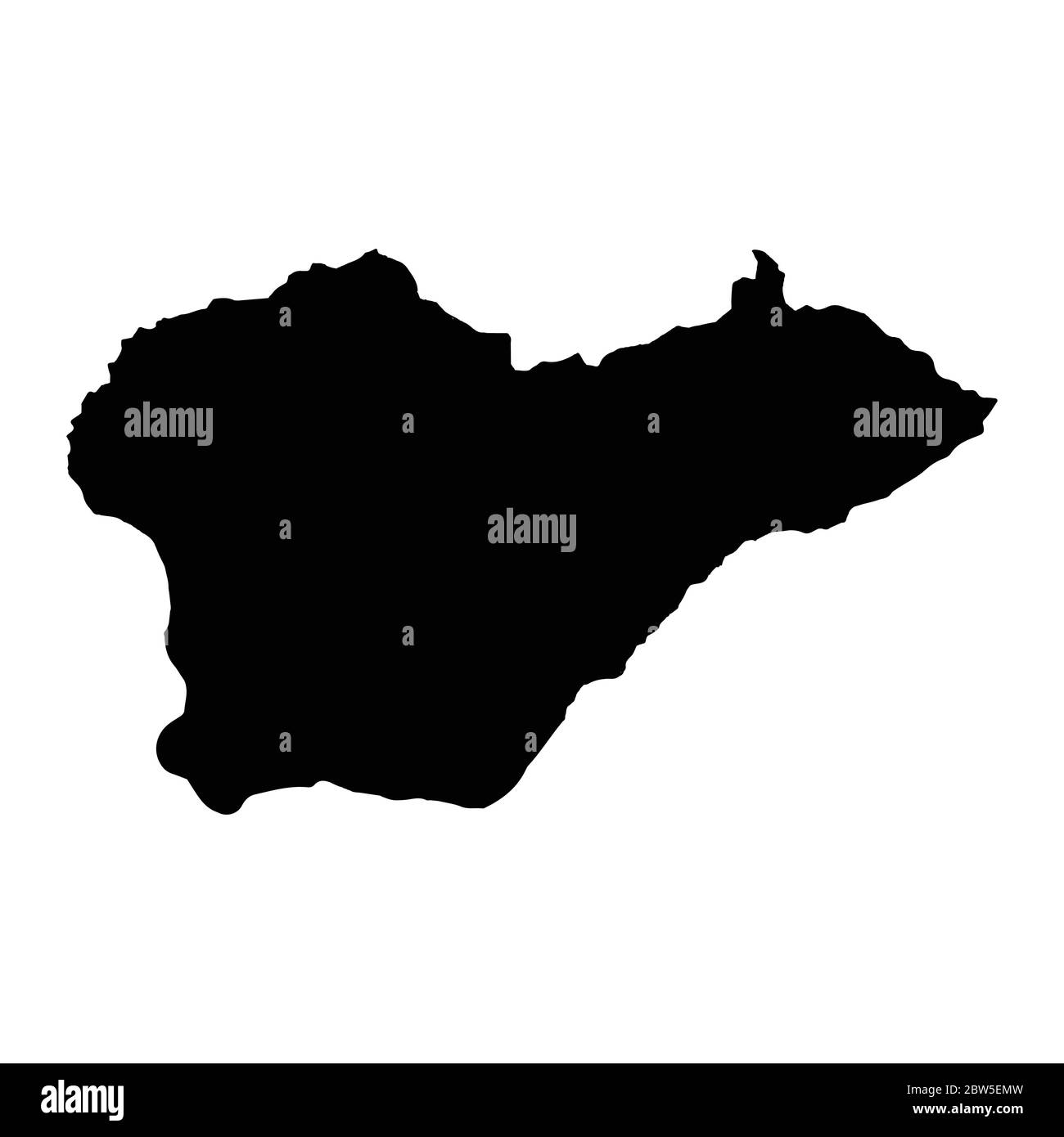 Vector map Porto Novo. Isolated vector Illustration. Black on White background. EPS 10 Illustration. Stock Vector