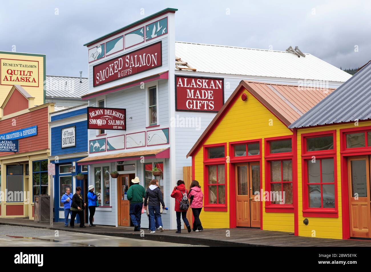Stores on 5th Avenue,Skagway,Alaska,USA Stock Photo Alamy